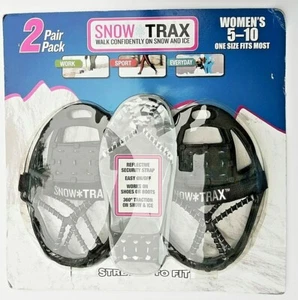Scarpa Snow Trax Ice Traction donna taglia 5 - 10 scarpe stivali 2 paia elasticizzata nuova con scatola - Foto 1 di 4
