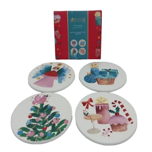 Maxwell Williams Christmasville Ceramic Coasters 4 Set Gift Boxed Christmas - Picture 1 of 11