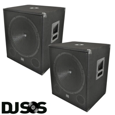 PAIR QTX QT18SA 18” 1000 WATT ACTIVE POWERED SUBWOOFER SUB BASS BIN DJ PA CLUB - Image 1 of 4