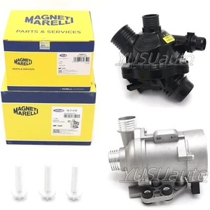 Water Pump W/Thermostat &Bolt 11517586925 For BMW 328i 528i 530i X3 OEM Marelli - Picture 1 of 15