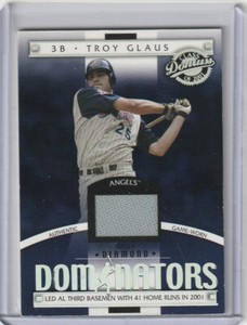 TROY GLAUS Angels 2001 Donruss Class Of 2001 Diamond Dominators Jersey /200