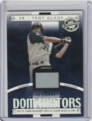 TROY GLAUS Angels 2001 Donruss Class Of 2001 Diamond Dominators Jersey /200 - Image 1 of 2