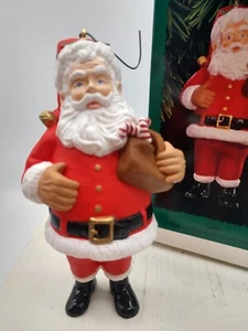 Hallmark Keepsake Christmas Santa Ornament 1996 Collectors Club Candy Cane - Picture 1 of 4
