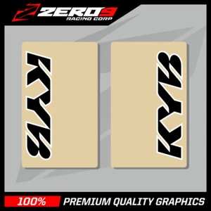 KYB UPPER FORK DECALS MOTOCROSS GRAPHICS MX GRAPHIICS ENDURO CLEAR BLACK - Picture 1 of 5