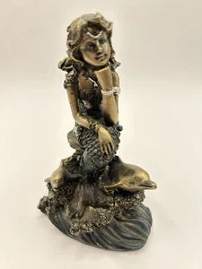 Meerjungfrau ""THINKING"" ~ Delfine ~ 5"" hoch ~ sehr toller Zustand ~ - Bild 1 von 10