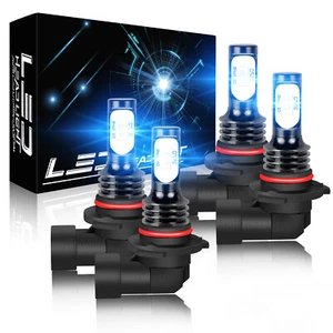 9005 9006 LED Headlight Kit Combo Bulbs 8000K High Low Beam Best Brightness - Picture 1 of 28