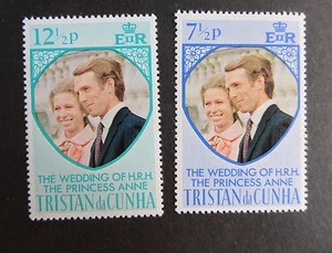 Tristan Da Cunha 1973 Boda Real Princesa Anne montada sin montar o nunca montada como nueva - Imagen 1 de 1