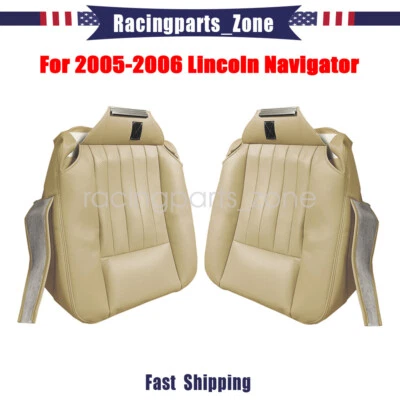 For 05-06 Lincoln Navigator Luxury Both Bottom Perforated Leather Seat Cover TAN Foto 1 de 4