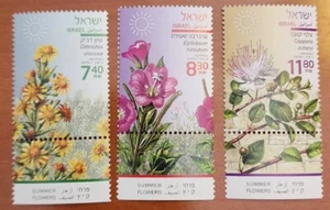 Israel stamps 2020. Sc#2261-63. Summer Flowers. Set of 3. W/tabs. MNH - Picture 1 of 1