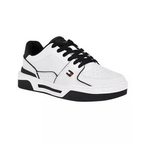 Tommy Hilfiger Men's Ville Lace Up Low Top Sneakers White-Balck Size 10 - Picture 1 of 4