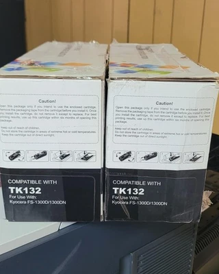 Lote de 2 toners compatíveis TK-132 preto para Kyocera-Mita FS 1028MFP 1300D - Imagem 1 de 2