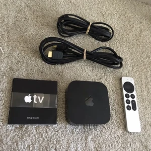 Apple TV 4K 128GB WiFi Ethernet Streaming Media Player 3rd Gen A2843 w/ Remote - Picture 1 of 9