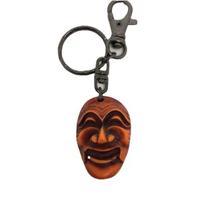 Mask Key Chain Korean Hahoetal Yangban Aristicrat Vintage Commedia Mask Theater - Picture 1 of 10