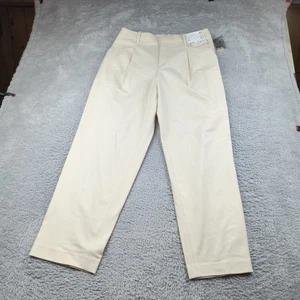 Uniqlo Pantalone Donna Medio Naturale Beige Crema Pantalone Pieghettato Heattech - Foto 1 di 17