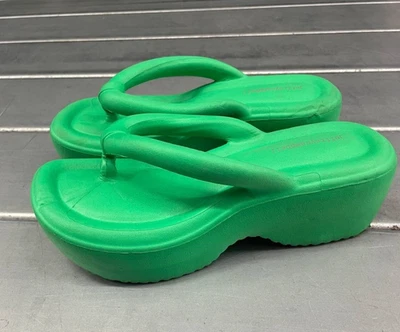 Sandalias Jeffrey Campbell Plataforma Chanclas Mujer US 9 EUR 40 Verde Foto 1 de 4