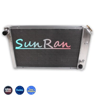 4 行全铝散热器适用于 1977 - 1982 雪佛兰 Corvette 5.7L 350Cu。 In. V8 银色 — 第 1/2 张图片