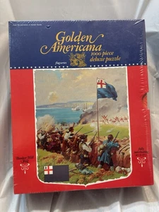 Vintage 1972 Golden Americana Flagge Serie Bunker Hill Flagge 1000 Stck. Puzzle NEU - Bild 1 von 4