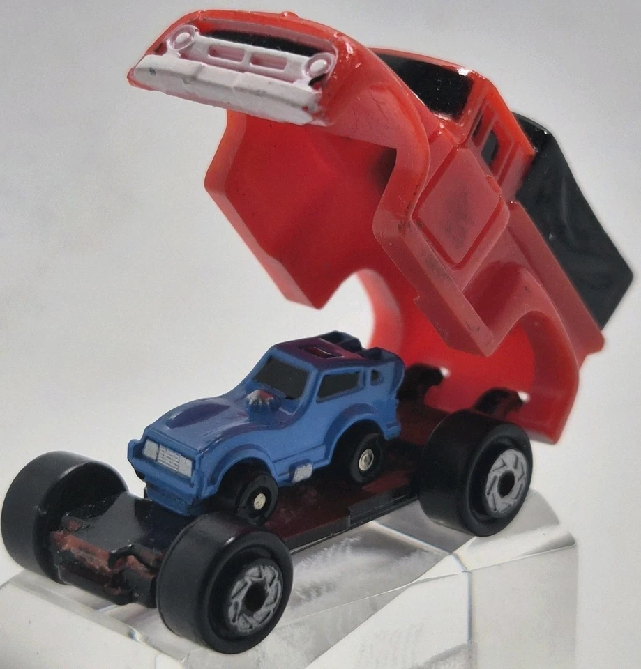 Vintage Micro Machines Ford '56 Pickup Insiders w/Blue Funny Car Galoob 1989 - Image 1 of 4