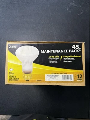 12 PACK - Feit 45W R20 130V Indoor Flood Track Lighting 45R20-130 Maintenance Pk - Image 1 of 4