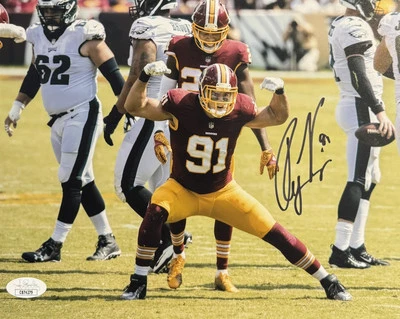 Foto autografada assinada por Ryan Kerrigan Washington Redskins 8x10 certificado de autenticidade JSA  - Imagem 1 de 2