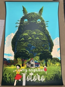 My Neighbor Totoro Print Poster /125 Bottleneck Raid71 READ - Not Mint BNG Mondo - Picture 1 of 8