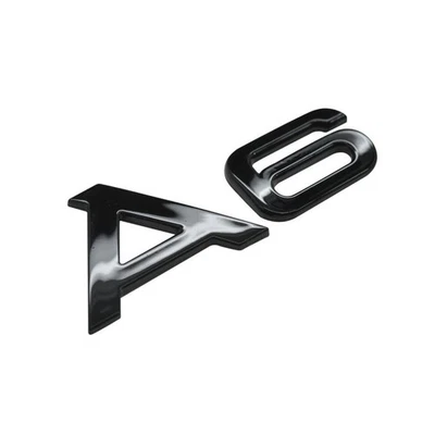 LETRAS TRASERAS AUDI A6 PARA TAPA MALETERO, INSIGNIA, EMBLEMA, NEGRO BRILLANTE Foto 1 de 2