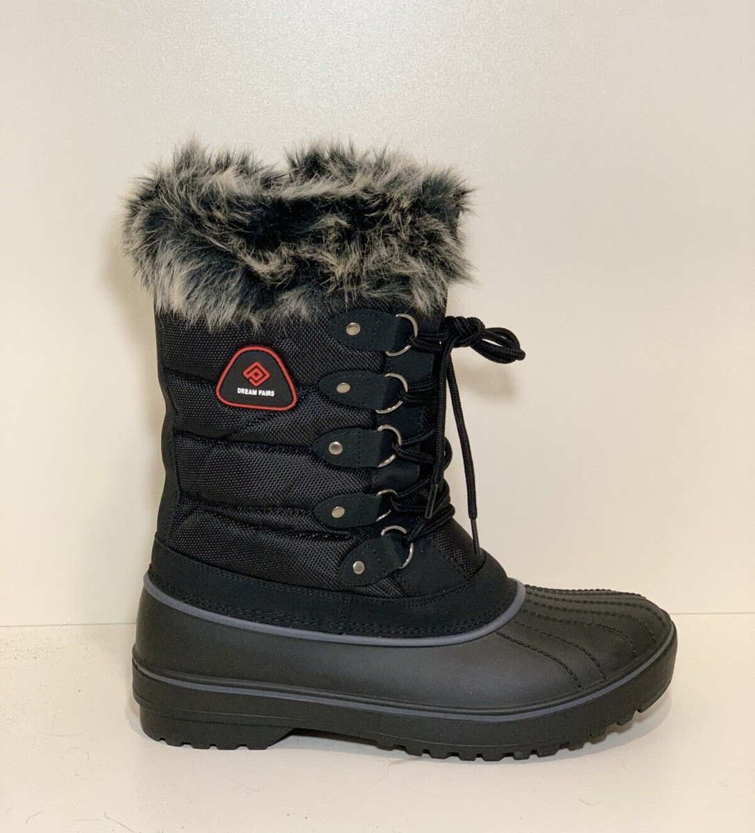 EZGD Blossom Talia-Hi Women's Faux Fur Mid-Calf Winter Boots – Camel, Size 7.5, Warm Snow Boots With Cushioned Insole