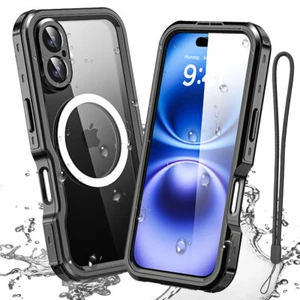 Für iPhone 16 Plus MagSafe Hülle Wasserdicht Stoßfest Robust Full Body Cover - Bild 1 von 13