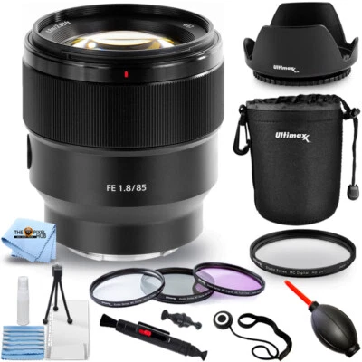 Sony FE 85mm f/1.8 Lens SEL85F18 - 10PC Accessory Bundle - Image 1 of 4