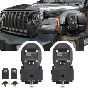 Cierres de capó EE. UU. para Jeep Wrangler JL Rubicon JT 2018-2025 capó bloqueo captura - Imagen 1 de 10