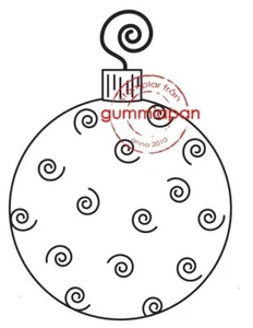 Gummiapan Gummistempel 14090504 - Weihnachtskugel Weihnachtsbaum Dekoration