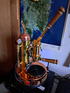 ELEKTRA MICRO CASA LEVA 1 GRUPPE GOLD BRONZE ESPRESSO KAFFEEMASCHINE - Bild 1 von 2