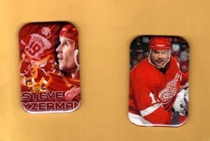 STEVE YZERMAN   2  MAGNETS OR , PINBACK 2"X3" W/ ROUNDED CORNER - Picture 1 of 5
