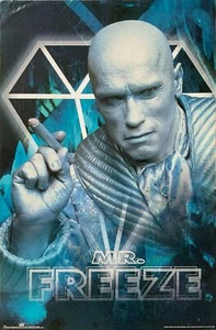 Mr. Freeze Bat Man Arnold Schwarzenegger Vintage 1997 Poster 23 X 35 - Picture 1 of 1