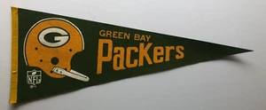 GREEN BAY PACKERS  1965 NFL FOOTBALL VINTAGE ONE BAR RARE PENNANT NEAR MINT - Picture 1 of 1