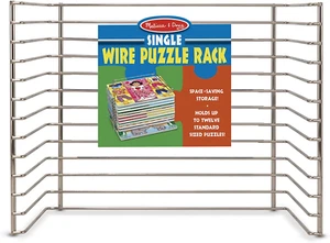 Melissa & Doug 1018 Puzzle Storage Rack - Wire Rack Holds 12 Puzzles - Picture 1 of 12