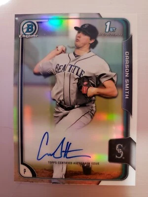 2015 1st BOWMAN CHROME CARSON SMITH  AUTO REFRACTOR #'D 347/499. - Image 1 of 3