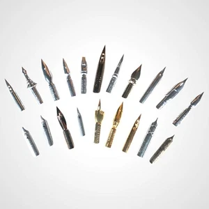Plumas de escritura antiguas antiguas internas lote 20 surtidas - Imagen 1 de 3