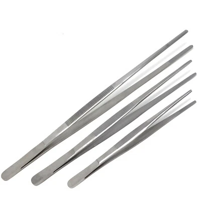 Thread Work Embroidery & Sewing Tweezers Serrated Tips Home Craft Tools Set of 3 - Image 1 of 4