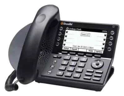 ShoreTel IP485G Gigabit Telephone Set Black - Image 1 of 3