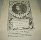 CHARLES LE BEL - 1294 - 1328  ROI DE FRANCE portrait  Mezeray édition 1685