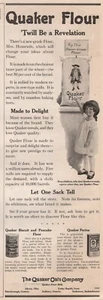 1919 Vintage QUACKER OATS FLOUR Baking Print Ad - Picture 1 of 1