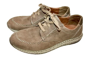 JOSEF SEIBEL HALBSCHUHE DAMENSCHUHE SCHNÜRSCHUHE LEDER TAUPE 37 21 -22 NEU - Bild 1 von 10