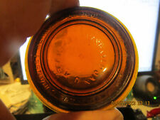 COHANSEY AMBER Fruit Jar Lid Pat. 1872 1876 ( 76 Reverse Error ) Tobacco  Vtg