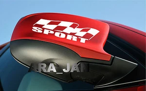 SPORT flag Vinyl Decal racing sticker emblem speed car mirror logo color WHITE - Picture 1 of 2