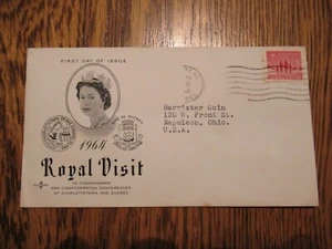1964 Royal Visit First Day of Issue Canada Stamp Envelope Charlottetown & PEI - Picture 1 of 2