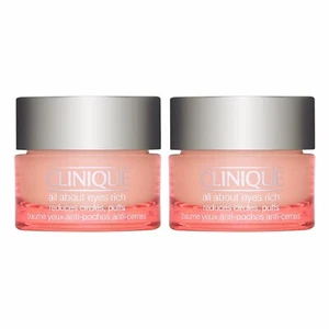 2 PCS Clinique All About Eyes Rich 15ml x2= 30ml Cream Eyes Dark Circles #2932_2 - Picture 1 of 1