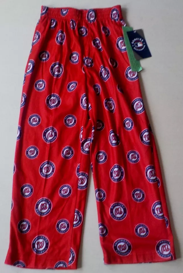WASHINGTON NATIONALS MLB TEAM APPAREL PAJAMAS LOUNGE PANT YOUTH S M L XL NWT RED - Image 1 of 1