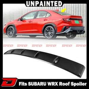 Unpainted ABS Fits SUBARU WRX STI VB Sedan DTO Fin Look Rear Roof Spoiler 2025 - Picture 1 of 4