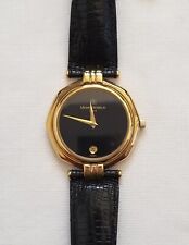 Michel Herbelin Gold Plated Black Face FRENCHMADE Ladies Watch Swiss Movement 